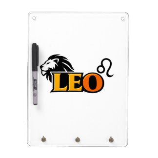 Leo Zodiac Sign Varsity Gold Aesthetic Dry Erase Board