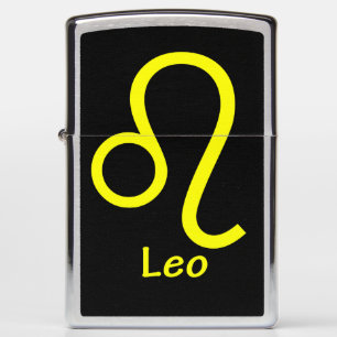 Leo zodiac sign zippo lighter
