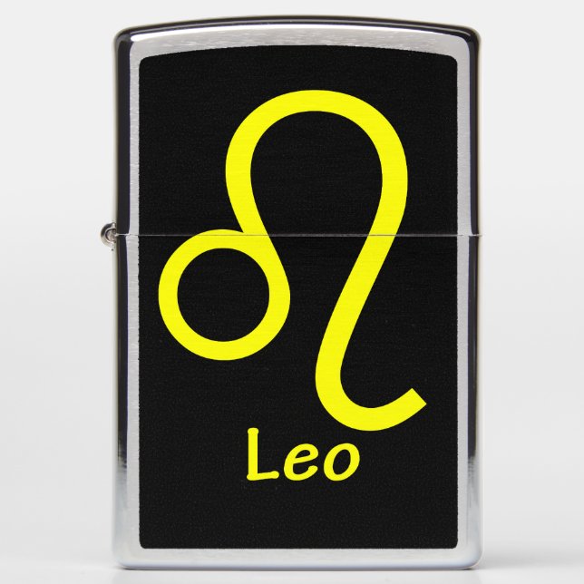 Leo zodiac sign zippo lighter (Front)