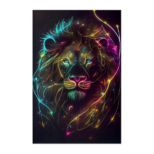 Leo Zodiac Signs Celestial Acrylic Wall Art