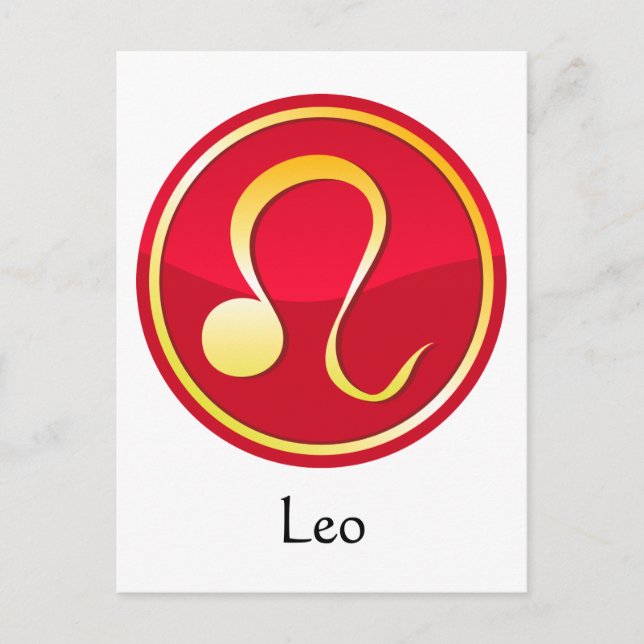 Leo - Zodiac Signs Postcard (Front)