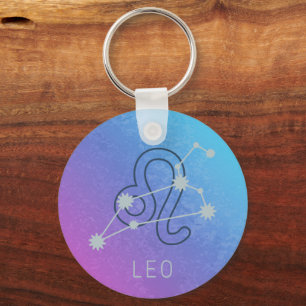 Leo Zodiac Star Sign Horoscope Constellation Keychain
