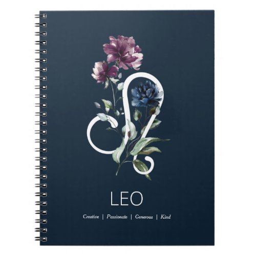 Leo Zodiac Star Sign Notebook