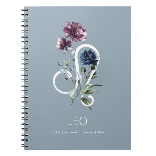 Leo Zodiac Star Sign Notebook