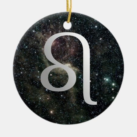 Leo Zodiac Star Sign Universe Birthday Christmas Ceramic Ornament