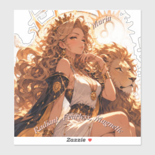 Leo Zodiac Sticker Personalized Astrology Gift