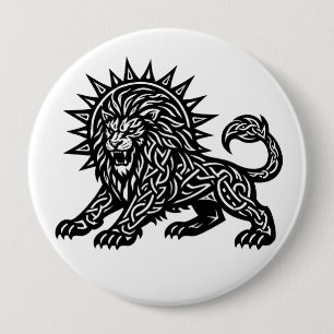 Leo Zodiac Sun‑Mane Lion   BurnsInHell Button