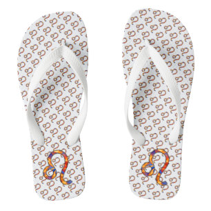 Leo Zodiac Symbol Element by Kenneth Yoncich Flip Flops
