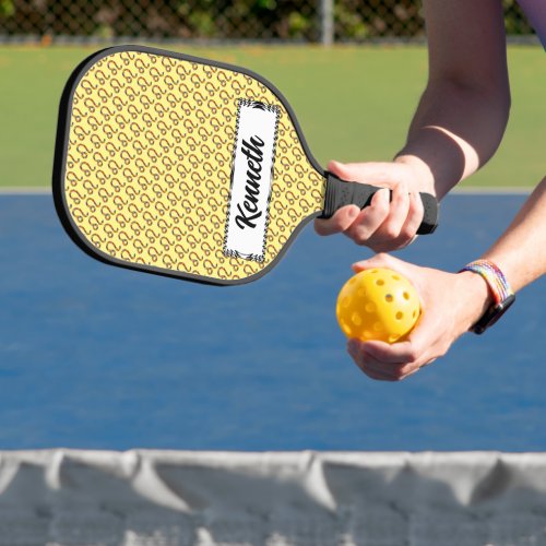 Leo Zodiac Symbol Element by Kenneth Yoncich Pickleball Paddle