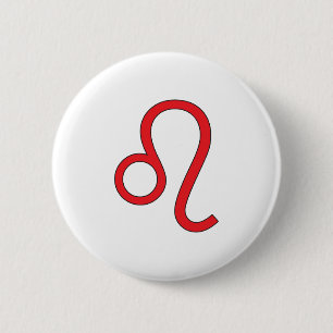 Leo, Zodiac symbol, horoscope Button