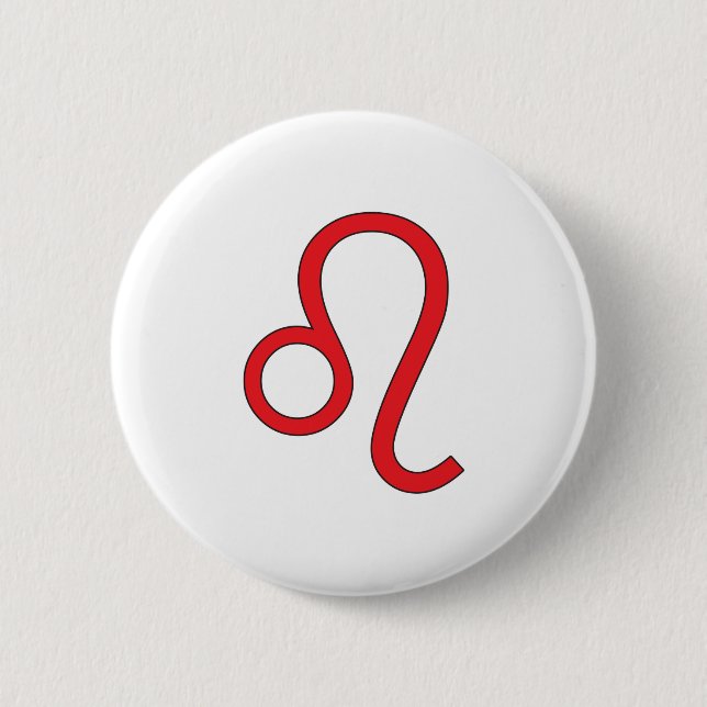 Leo, Zodiac symbol, horoscope Button (Front)