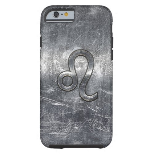Leo Zodiac Symbol in Grunge Distressed Style Tough iPhone 6 Case