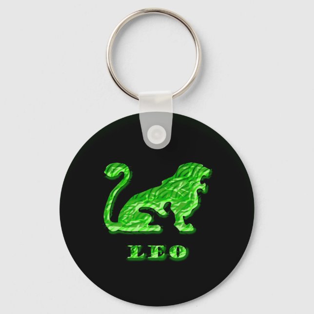 Leo Zodiac Symbol Keychain (Front)
