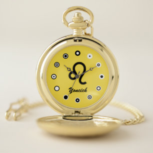 Leo Zodiac Symbol Standard (Bf) by K Yoncich Pocket Watch