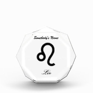 Leo Zodiac Symbol Standard by Kenneth Yoncich Acrylic Award