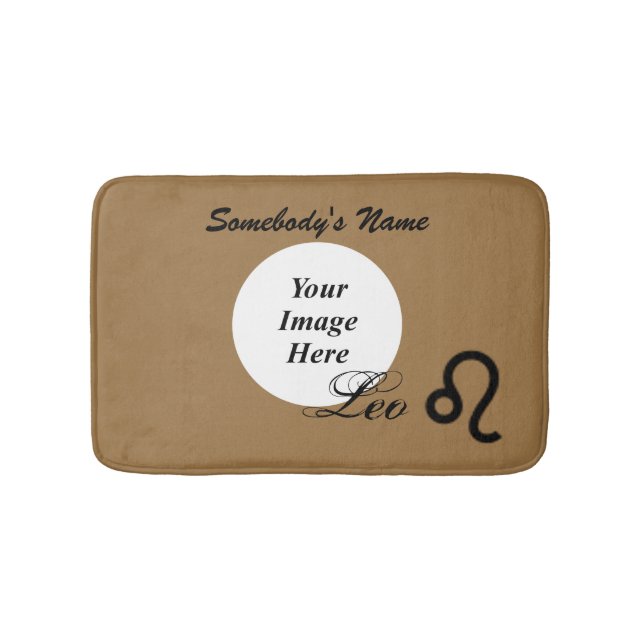 Leo Zodiac Symbol Standard by Kenneth Yoncich Bath Mat (Front)