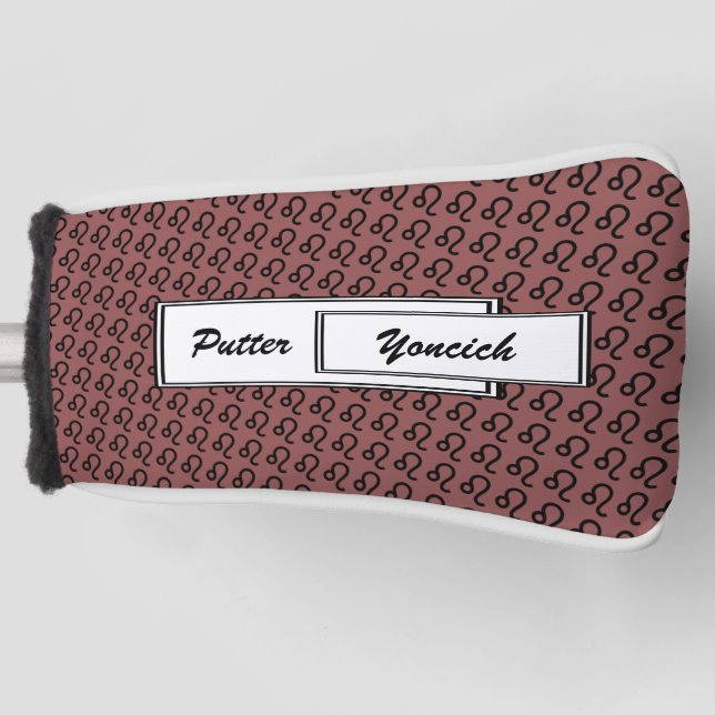 Leo Zodiac Symbol Standard by Kenneth Yoncich Golf Head Cover (Front)