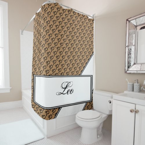 Leo Zodiac Symbol Standard by Kenneth Yoncich Shower Curtain