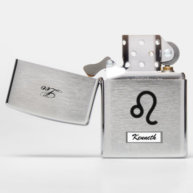 Leo Zodiac Symbol Standard by Yoncich Zippo Lighter Zazzle