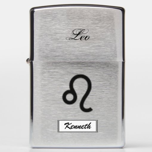 Leo Zodiac Symbol Standard by Yoncich Zippo Lighter Zazzle