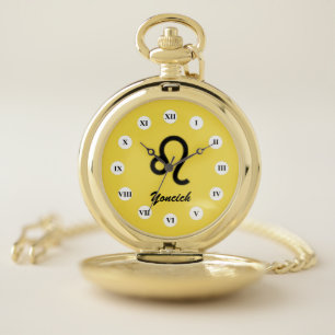 Leo Zodiac Symbol Standard (Rf) by K Yoncich Pocket Watch