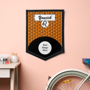 Leo Zodiac Symbol Standard (v) by K Yoncich Pennant