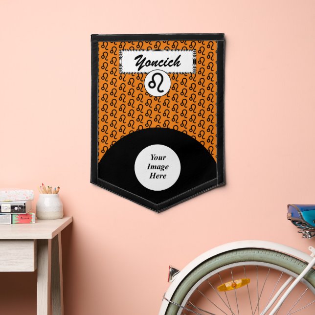 Leo Zodiac Symbol Standard (v) by K Yoncich Pennant (Insitu 2)