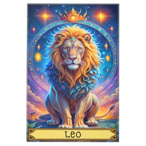 Leo Zodiac tarot Metal Print