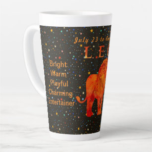 Leo zodiac traits personalized Latte Mug