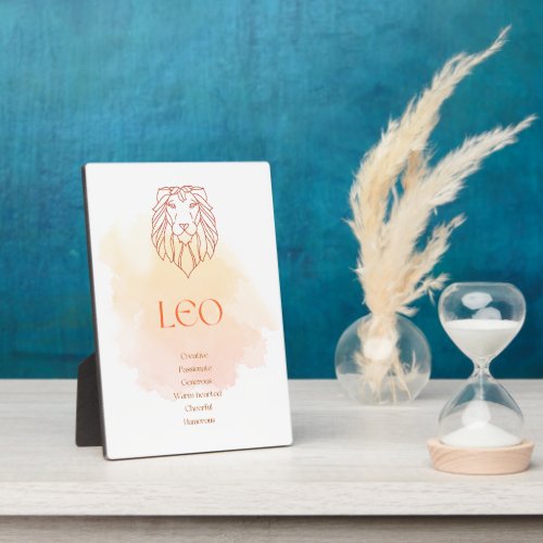 Leo Zodiac Wooden Plaque