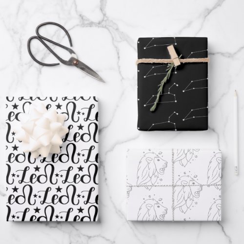 Leo Zodiac Wrapping Paper Sheets 