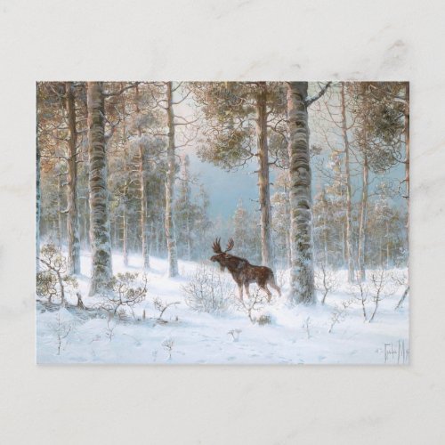 Leodinovich Elk in the Forest Postcard