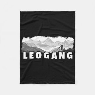 Leogang Austria Mountain Biking Mtb Cycling  Fleece Blanket