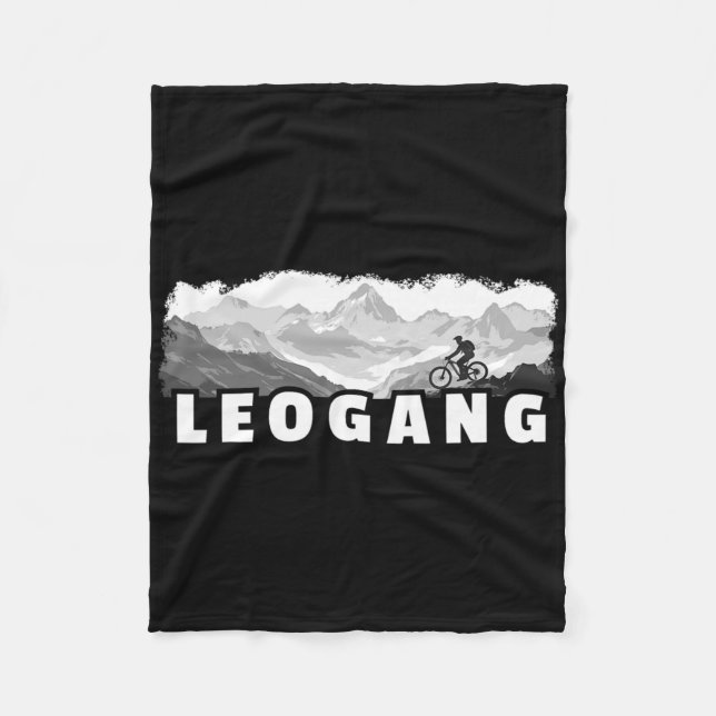 Leogang Austria Mountain Biking Mtb Cycling  Fleece Blanket (Front)