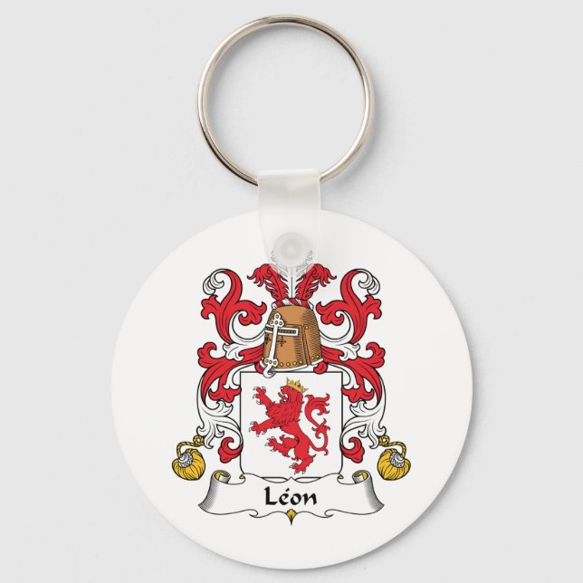Leon Family Crest Keychain (Front)