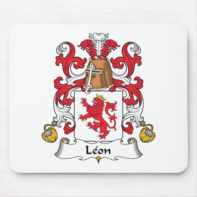 Leon Family Crest Mouse Pad (Front)