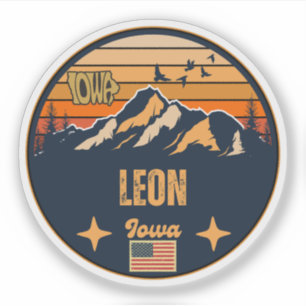 Leon, Iowa Ia, United States Sticker