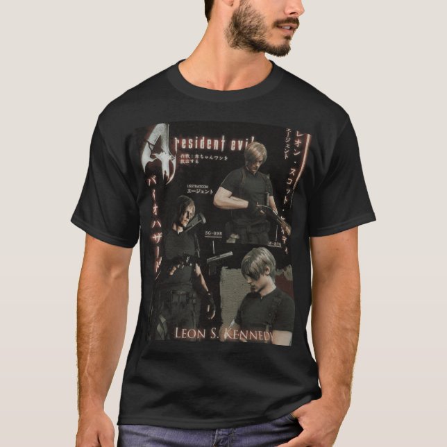 Leon Kennedy Character Poster caesium boy T-Shirt (Front)