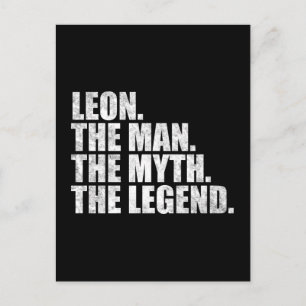 Leon name, Leon The Man The Myth The Legend Postcard