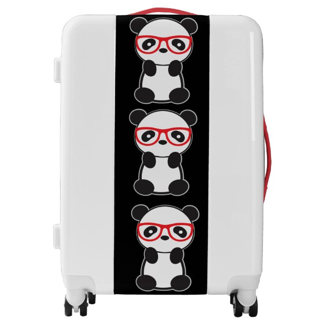 Leon The Panda Bear Carry On Suitcase (Front)