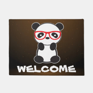 Leon The Panda Bear Welcome Mat