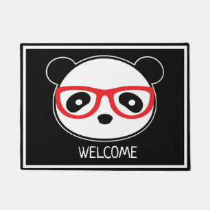 Leon The Panda Bear Welcome Mat