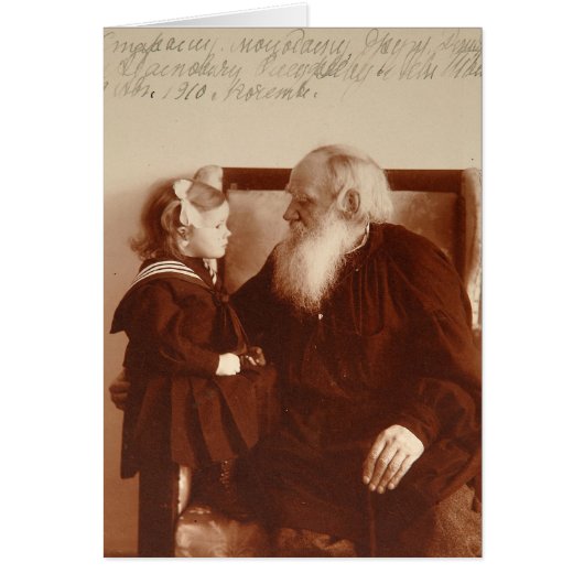 Leon Tolstoy with his granddaughter, Tatiana (Front)
