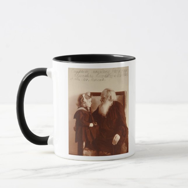 Leon Tolstoy with his granddaughter, Tatiana Mug (Left)
