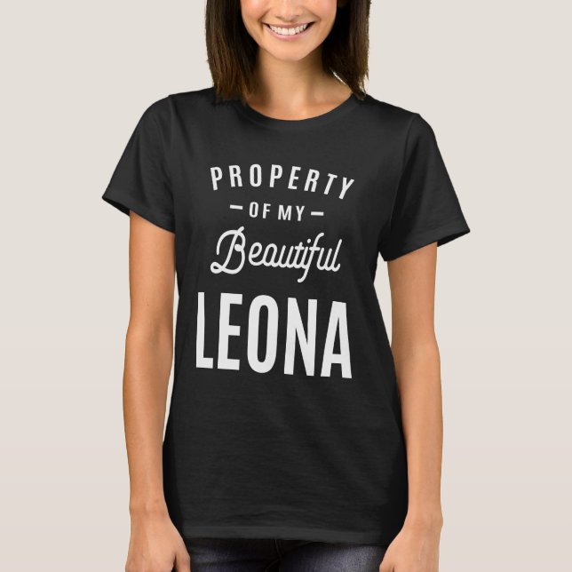 Leona Personalized Name  T-Shirt (Front)