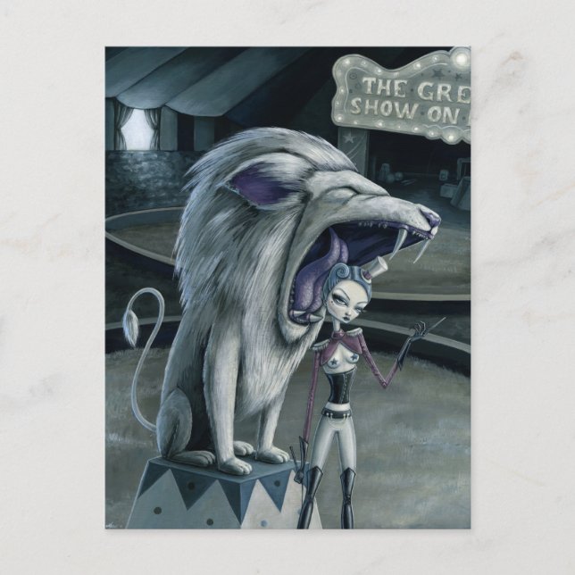 Leona the Lion Tamer Postcard (Front)