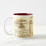 Leonado Da Vinci Drawings 2 Two-tone Coffee Mug at Zazzle