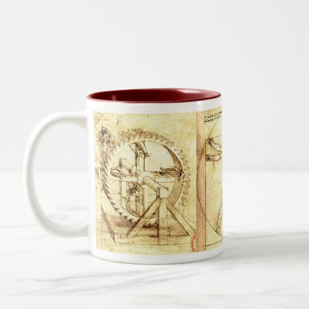 Leonado Da Vinci Drawings 4 Two-tone Coffee Mug