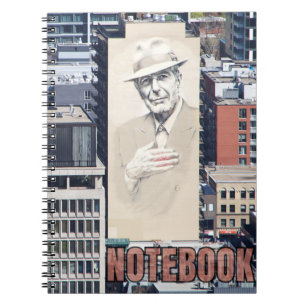 Leonard Cohen Mural in Montreal Canada Notebook