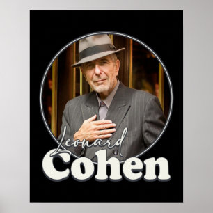 Leonard Cohen Retro Portrait FanArt Tribute Poster